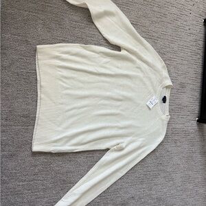 J. Crew Classic Cream Crew Neck Sweater
